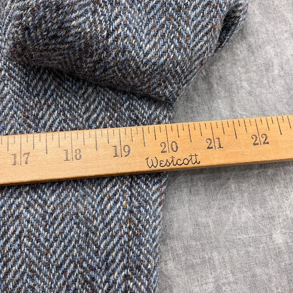 Nino Cerruti Paris Blazer Men 40R Gray Blue Brown Wool Tweed Classic VTG Flaws